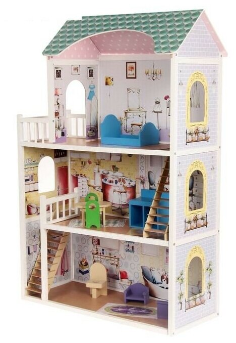 Деревянный кукольный домик для кукол Алина 4108