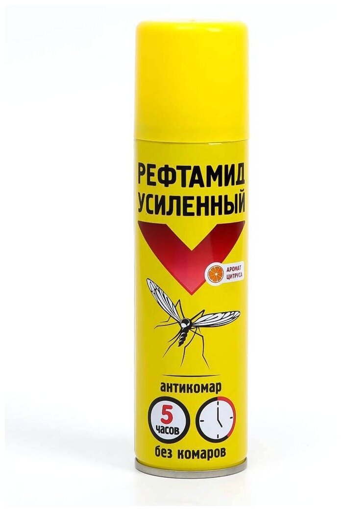 Аэрозоль от комаров «Рефтамид Усиленный» 150мл - фотография № 1