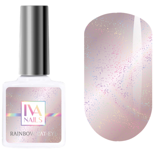 IVA Nails гель-лак для ногтей Rainbow cat-eye, 8 мл, №01 гель лак кошачий глаз iva nails rainbow cat eye 06 8 мл