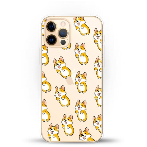 фото Силиконовый чехол узор из корги на apple iphone 12 pro andy & paul