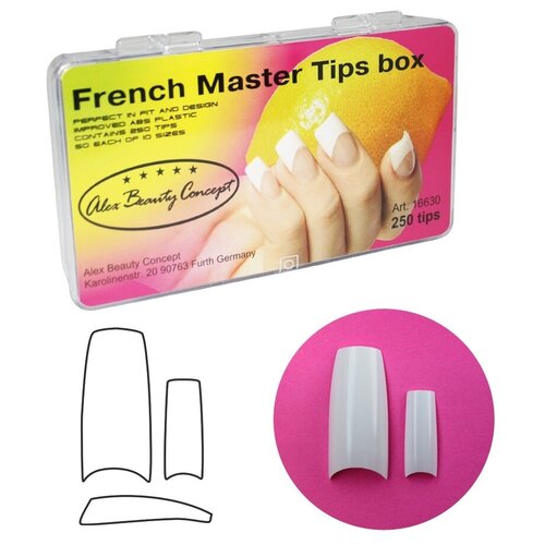 Alex Beauty Concept Типсы French Master Tips Box, 250 шт