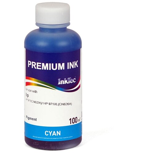 Чернила InkTec H5971-100MC, 100мл, пигментные, Cyan чернила для hp 971 cn626ae 100мл cyan pigment h5971 100mc inktec