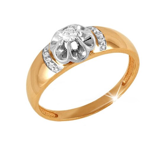 Кольцо из золота с бриллиантами яхонт Ювелирный Арт. 78173