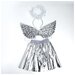 Карнавальный набор Ангел, ободок, юбка, крылья, цвет серебряный 5010801 .