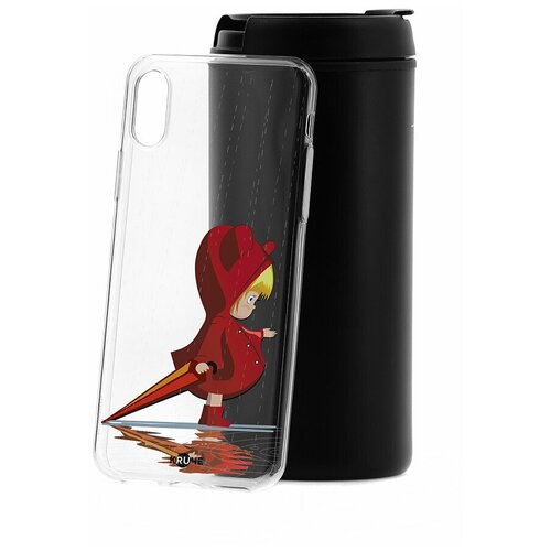 фото Чехол для apple iphone xs / x kruche print девочка с зонтом / чехол для apple iphone / чехол с рисунком / чехол с принтом / чехол для айфон / бампер на айфон / чехол накладка для iphone / противоударная накладка для iphone / защита для iphone / защита на айфон / cиликоновый чехол для iphone / пластиковый чехол на iphone / защитный чехол для iphone кruче