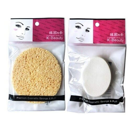 K-Beauty Набор спонжей пористый спонж и косметический спонж «овал большой»