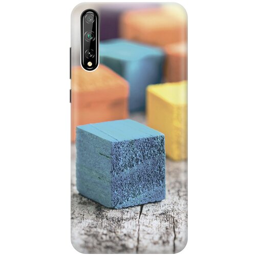 фото Силиконовый чехол на huawei y8p / honor 30i / хуавей у8р / хонор 30ай с принтом "разноцветные бруски gosso