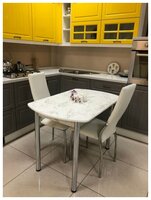EVITAmeb / Стол обеденный Европа сабиа / стол кухонный / стол на кухню / стол на металлических ножках / кухонный
