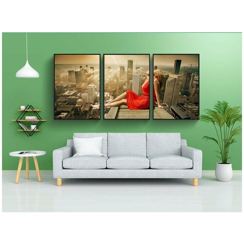 фото Набор модулных постеров для интерьера "фантазия, женщина, девочка" 60x90 см. в тубусе, без рамки lotsprints