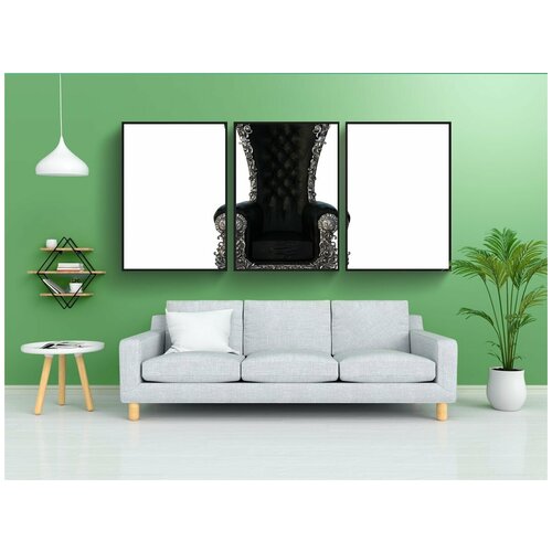 фото Набор модулных постеров для интерьера "престол, стул, 3d" 60x90 см. в тубусе, без рамки lotsprints