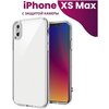 Противоударный силиконовый чехол для телефона Apple iPhone XS Max с защитой камеры / Прозрачный защитный чехол для Эпл Айфон ХС Макс - изображение