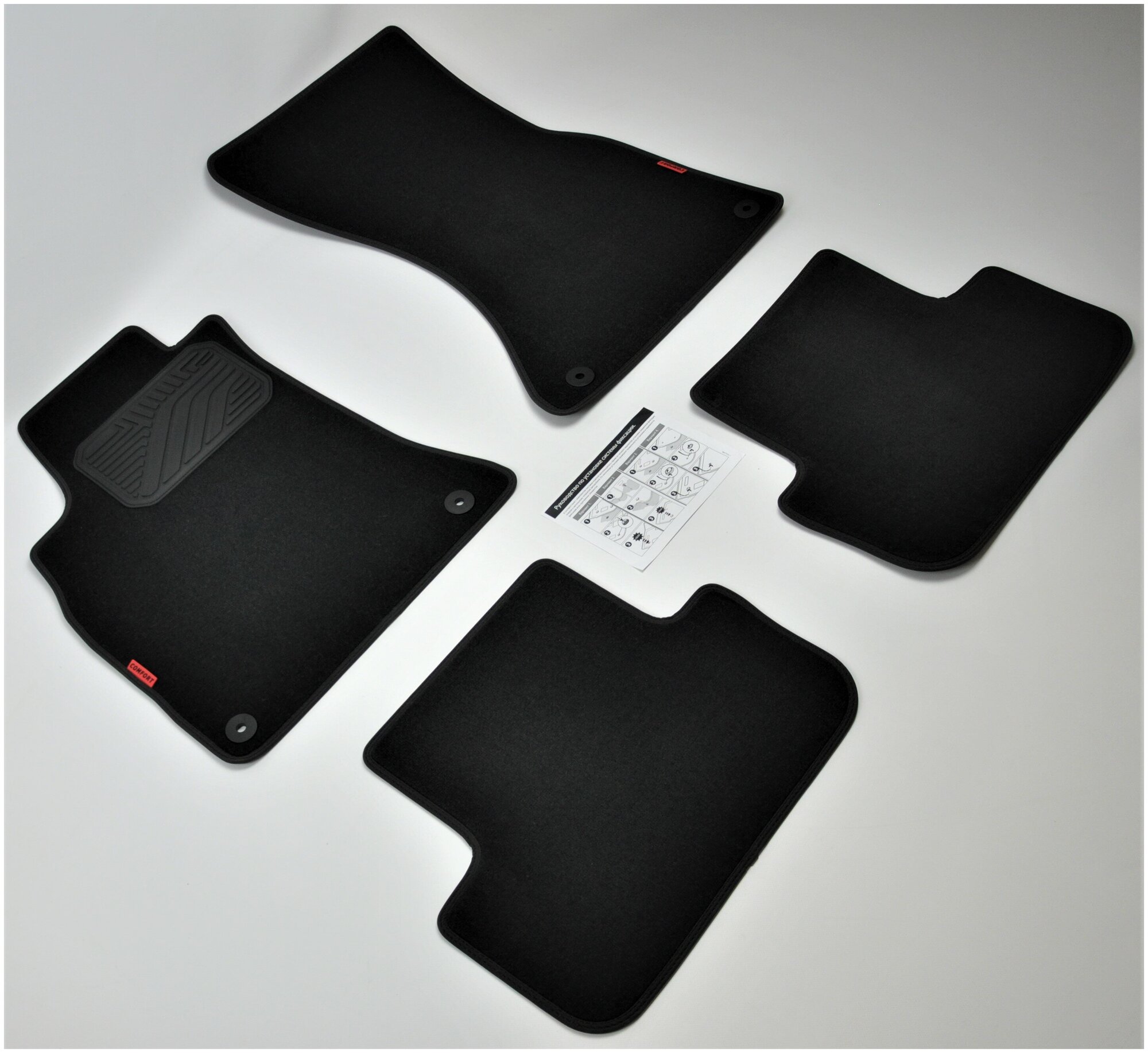 Коврики в салон текстиль комплект для Audi A4 седан IV 8K2, B8 2007-2015, Avant IV 8K5, B8 2007-2015, Allroad IV 8KH, B8 2009-2015