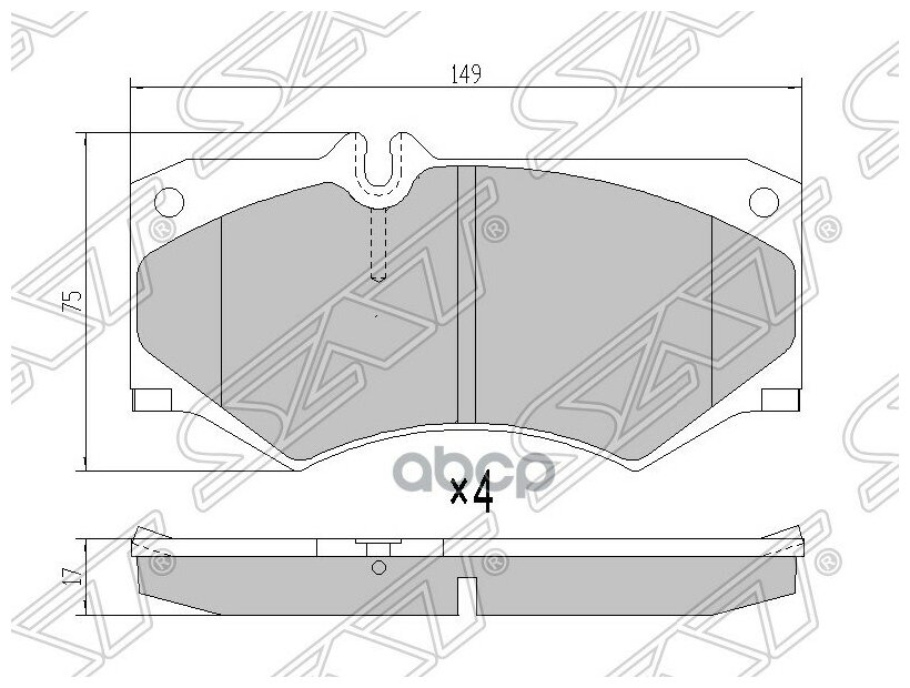 Колодки Тормозные Перед Mercedes G-Class W460/W461/W463 89-00 Sat арт. ST-A0014201420