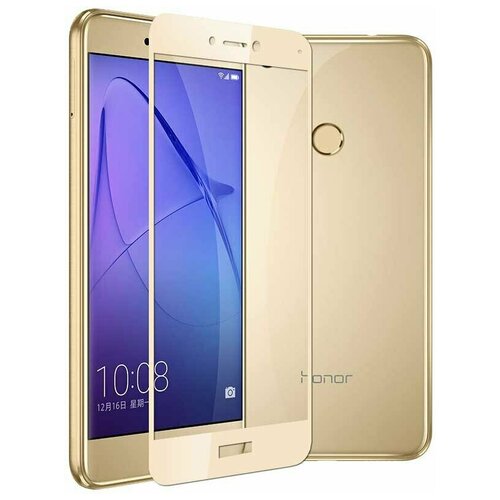 Защитное стекло 5D Glass Pro для Huawei Honor 8 Lite золотое