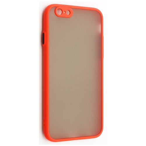 фото Чехол противоударный матовый с защитой камеры для iphone 6/6s красный ycase