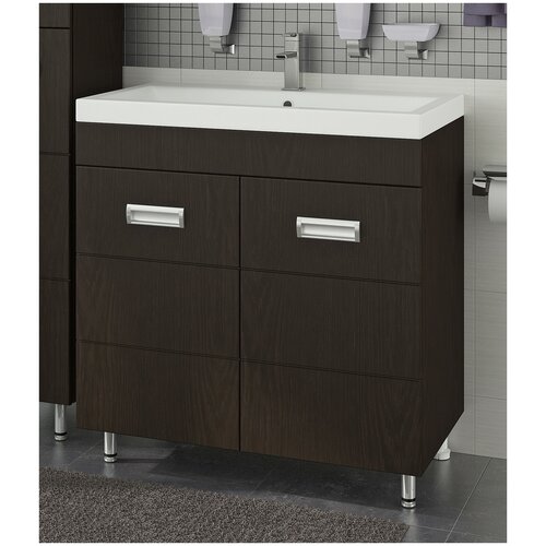 Тумба с раковиной Francesca Avanti Кубо 80 венге (2 дв. ум. Como 80)