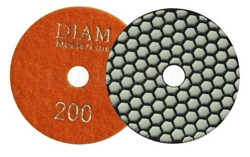 Круг алмазный шлифовальный гибкий DIAM АГШК 100х2,0 №200 Master Line (сухая) 000567