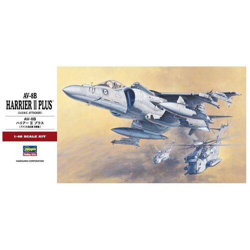 Hasegawa Сборная модель американского штурмовика AV-8B Harrier II Plus Ace of Spades PT28 1:48 - #07228 соломоновы острова 25 долларов 2003 г самолёты av 8b harrier ii proof