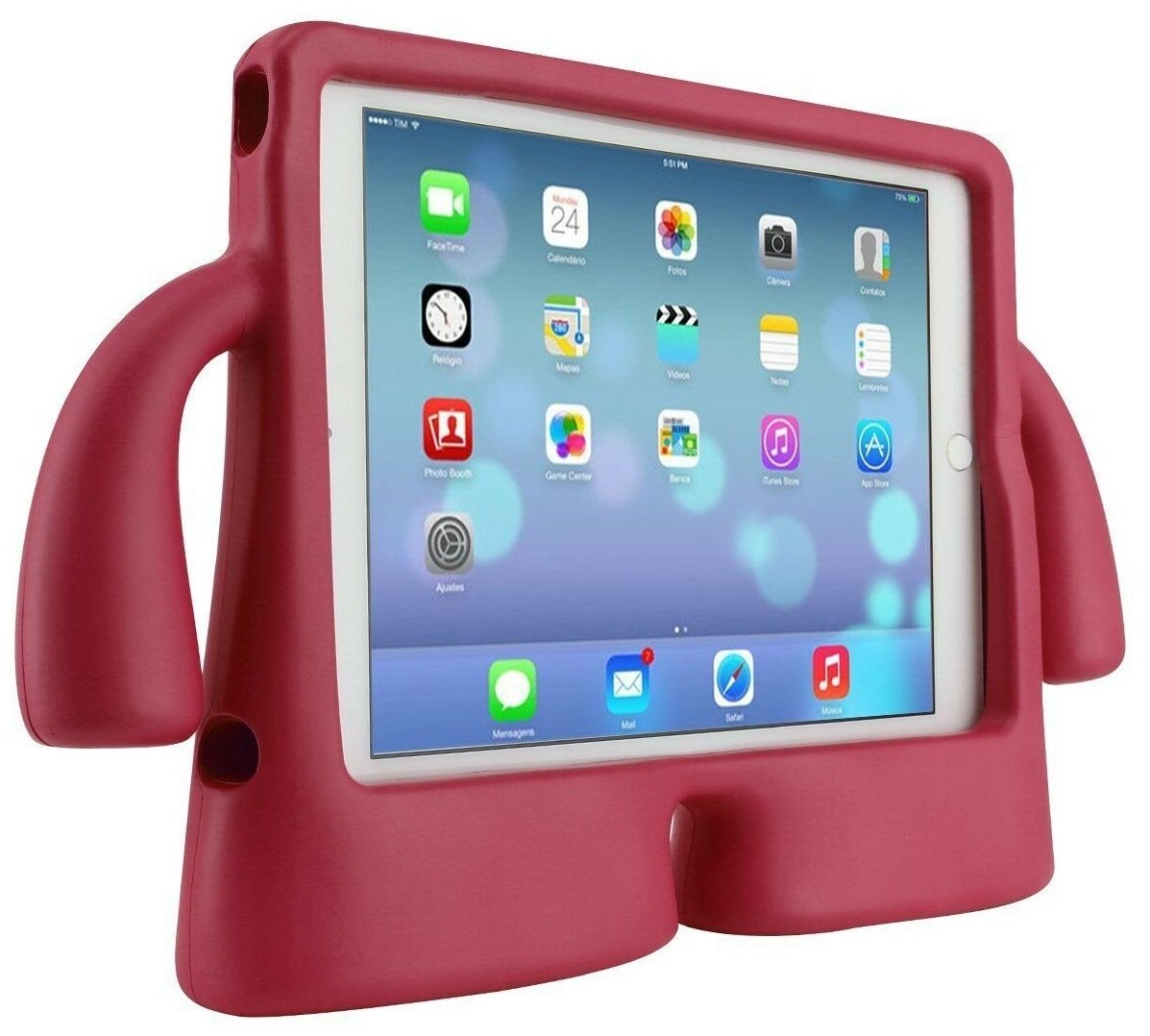 Детский чехол "Happy Hands", для iPad Air/Air2/Pro 9.7 (подходит для всех iPad с диагональю 9,7), красное яблоко