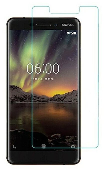 Защитное стекло на Nokia 6 (2018)/ 6.1, прозрачное, X-CASE