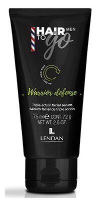 Сыворотка для лица тройного действия, 75 мл/ Warrior Defense Hair To Go Men, Lendan (Лендан)