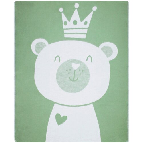 Одеяло детское байковое Ермолино Премиум New Омела Мишка олива