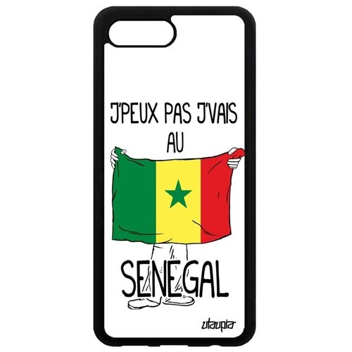 фото Защитный чехол на телефон // honor 10 // "еду в сенегал" рисунок флаг, utaupia, белый