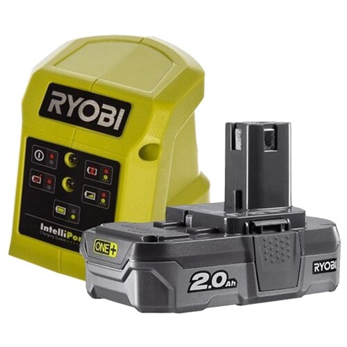 RYOBI RC18115-120VSE, 18 В, 2 А·ч набор 2 аккумулятора и зарядное устройство makita 18 в li ion 2x4 ач