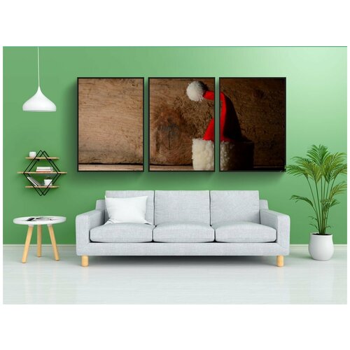 фото Набор модулных постеров для интерьера "шапка санта-клауса, николай, остроконечная шляпа" 60x90 см. в тубусе, без рамки lotsprints