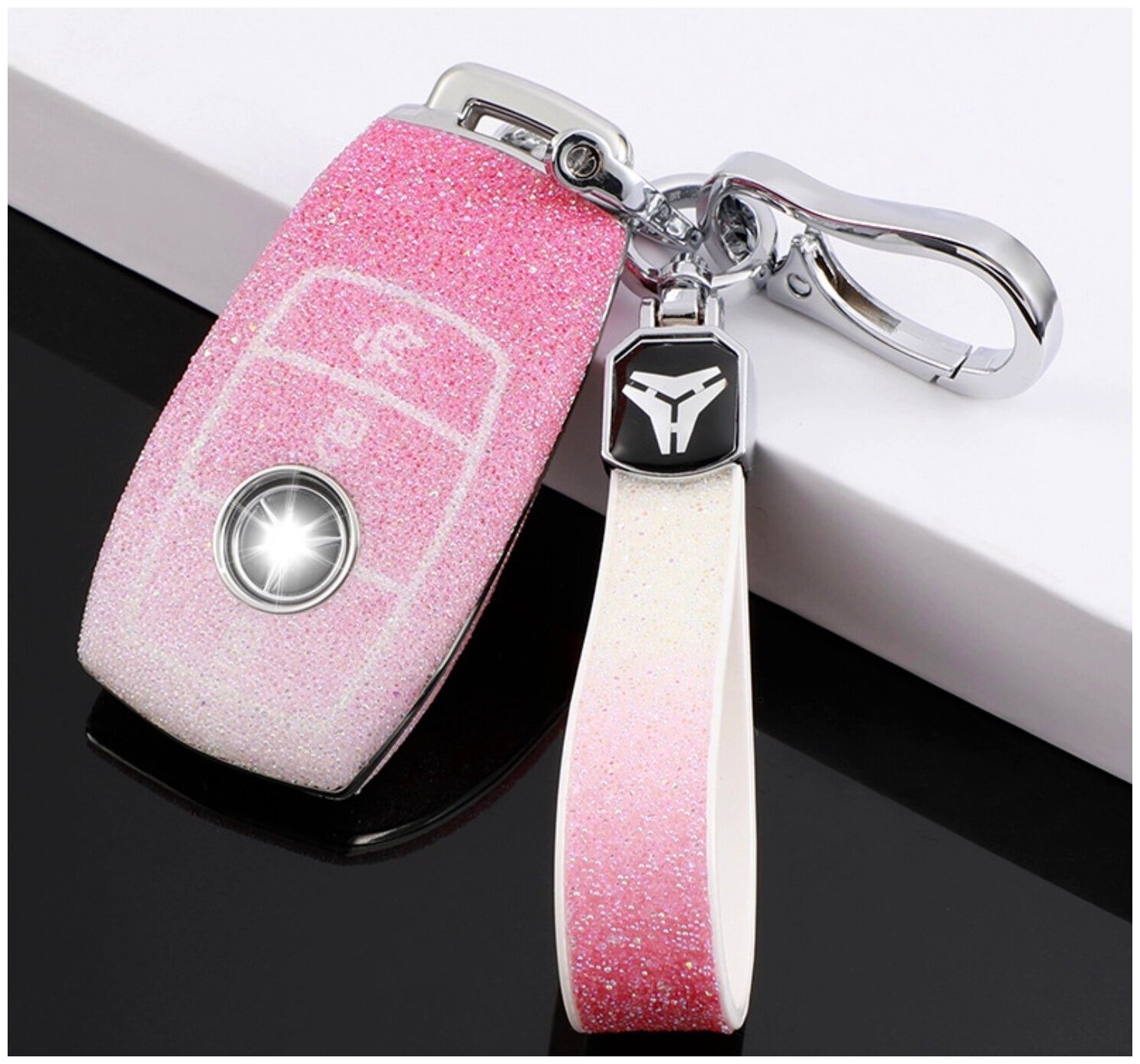 Защитный противоударный розовый белый чехол футляр брелок для автомобильного смарт ключа Mercedes-Benz c260 c200l gle a200 E С S Класс CLA GLA‎ GLB.
