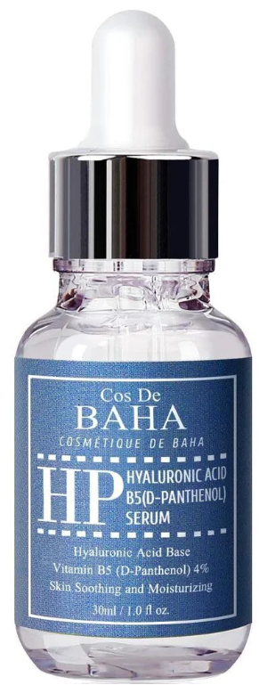 COS DE BAHA HP Hyaluronic acid B5 D-Panthenol Serum Успокаивающая сыворотка для лица с гиалуроновой кислотой и пантенолом, 30 мл