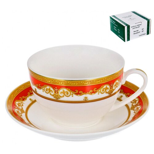 Чайный набор чашка 240мл + блюдце 123-16017