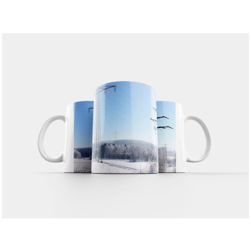 фото Кружка "снег, зима, зимний пейзаж" 320 мл lotsprints