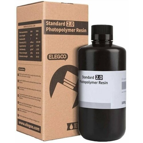 фото Фотополимерная смола elegoo standard resin v2.0 белый, 1 л