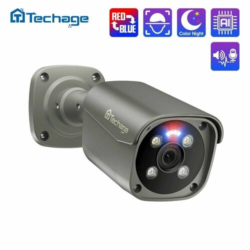 Наружная камера Techage с распознаванием лиц, ночной съемкой и защитой IP66