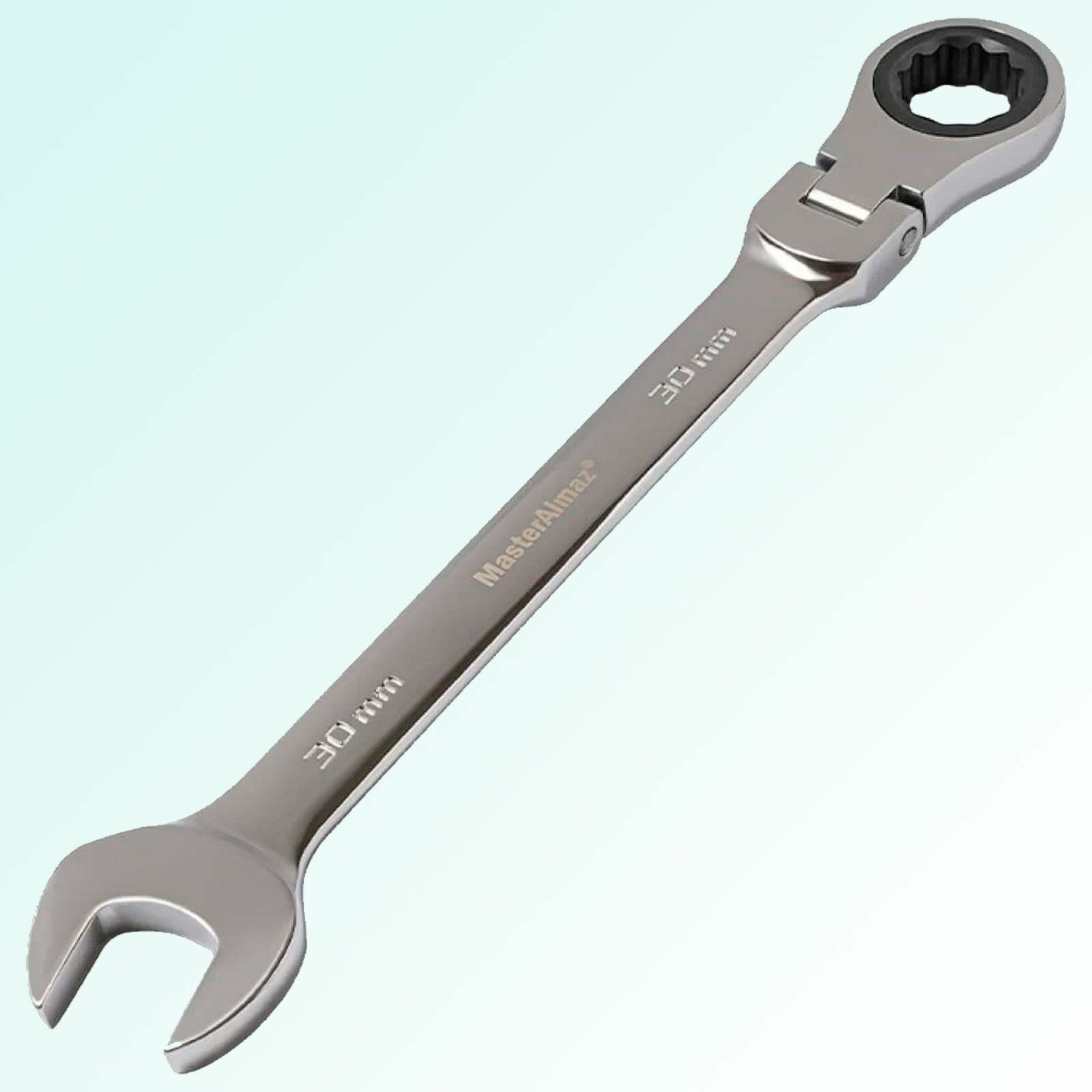 Ключ комбинированный трещоточный с гибкой головкой 180 град. (30 мм)