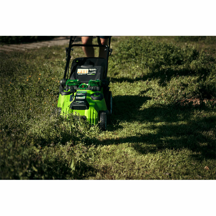 Газонокосилка аккумуляторная Greenworks G-MAX 40V G40LM49DB Twin Force - фото №10