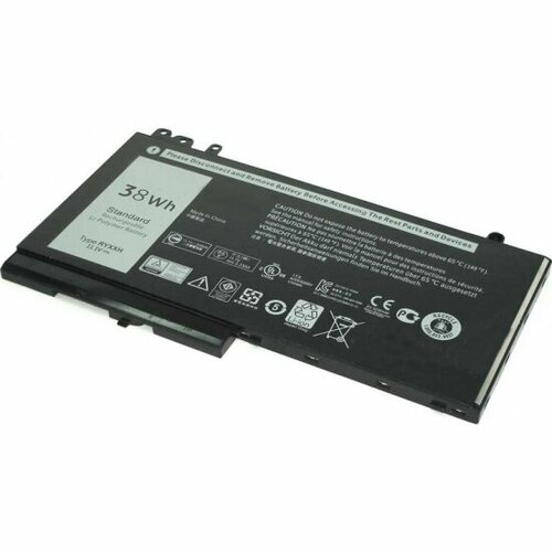 Аккумулятор для ноутбука Amperin для Dell Latitude E5250 11.1V 38Wh RYXXH аккумулятор батарея для ноутбука dell latitude e5250 ryxxh 11 1v 3200 mah