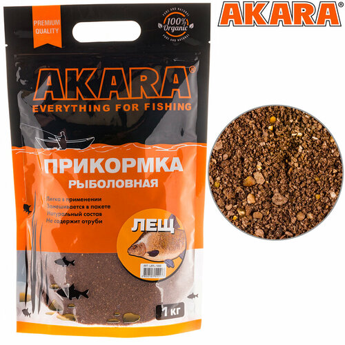 прикормка для рыбалки akara premium клубника 1 кг Прикормка Akara Premium Organic 1,0 кг Лещ