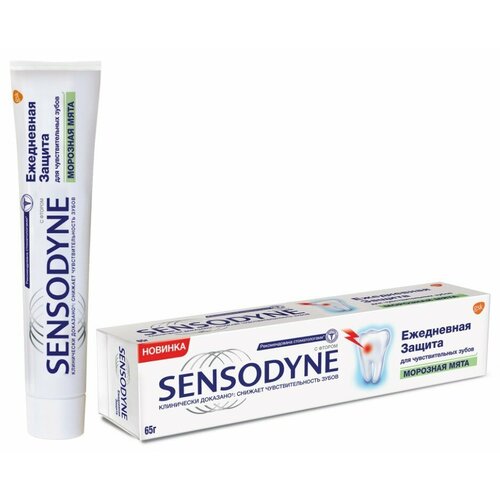 Набор из 3 штук Зубная паста Sensodyne Ежедневная защита Морозная мята 65г