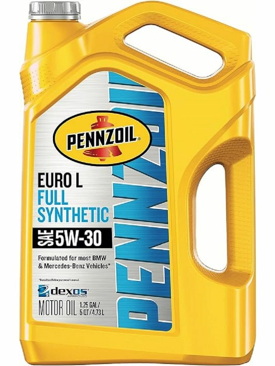 Масло моторное синтетическое PENNZOIL PLATINUM EURO L Dexos2 Full Synthetic 5W-30 Motor Oil (4,73 л)