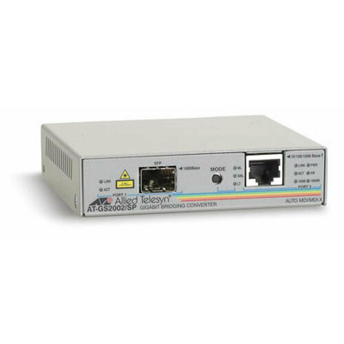 Медиаконвертер Allied Telesis AT-GS2002/SP 10/100/1000T SFP сетевой адаптер ethernet allied telesis at 2914sp 901