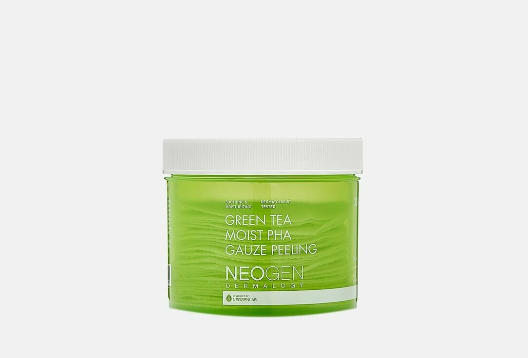 Отшелушивающие диски для лица NEOGEN GREEN TEA MOIST GAUZE PEELING