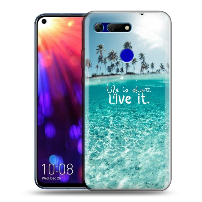 Дизайнерский силиконовый чехол для Huawei Honor View 20 Пляж