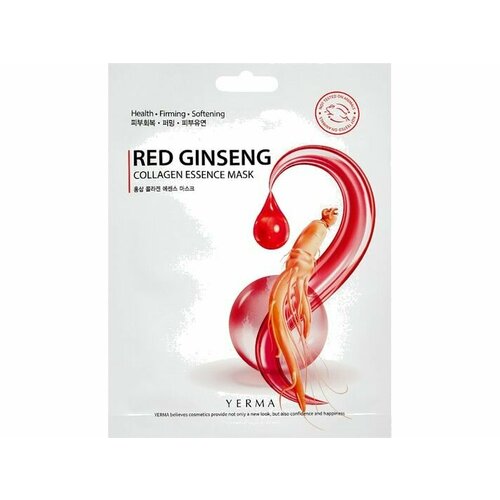 Тканевая маска для лица с коллагеном и красным женьшенем YERMA RED GINSENG COLLAGEN ESSENCE MASK