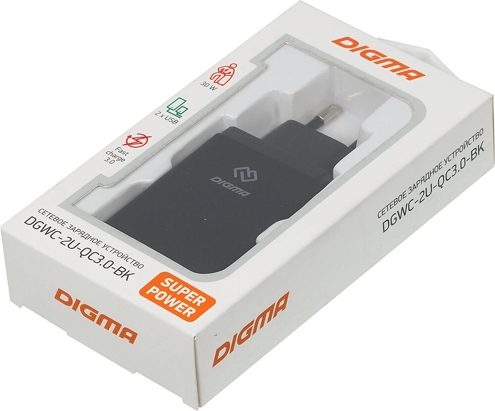 Сетевое зарядное устройство DIGMA , 5.4A, черный - фото №15