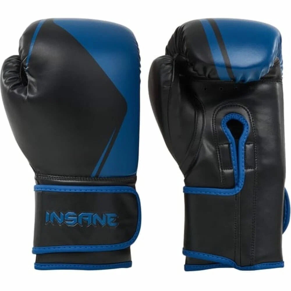 Перчатки боксерские INSANE MONTU IN23-BG500, ПУ, синий, 10 oz