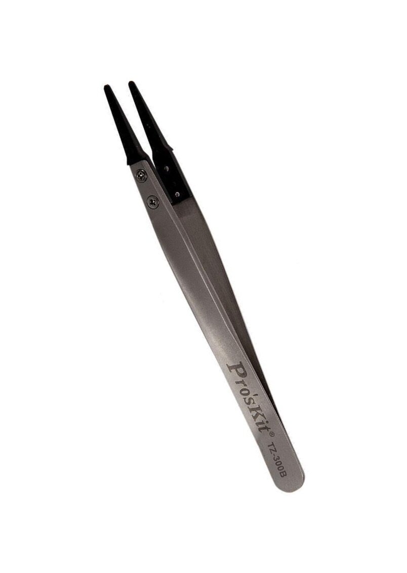 Tweezers / Пинцет прямой Pro'sKit TZ-300B антистатический (125 мм)