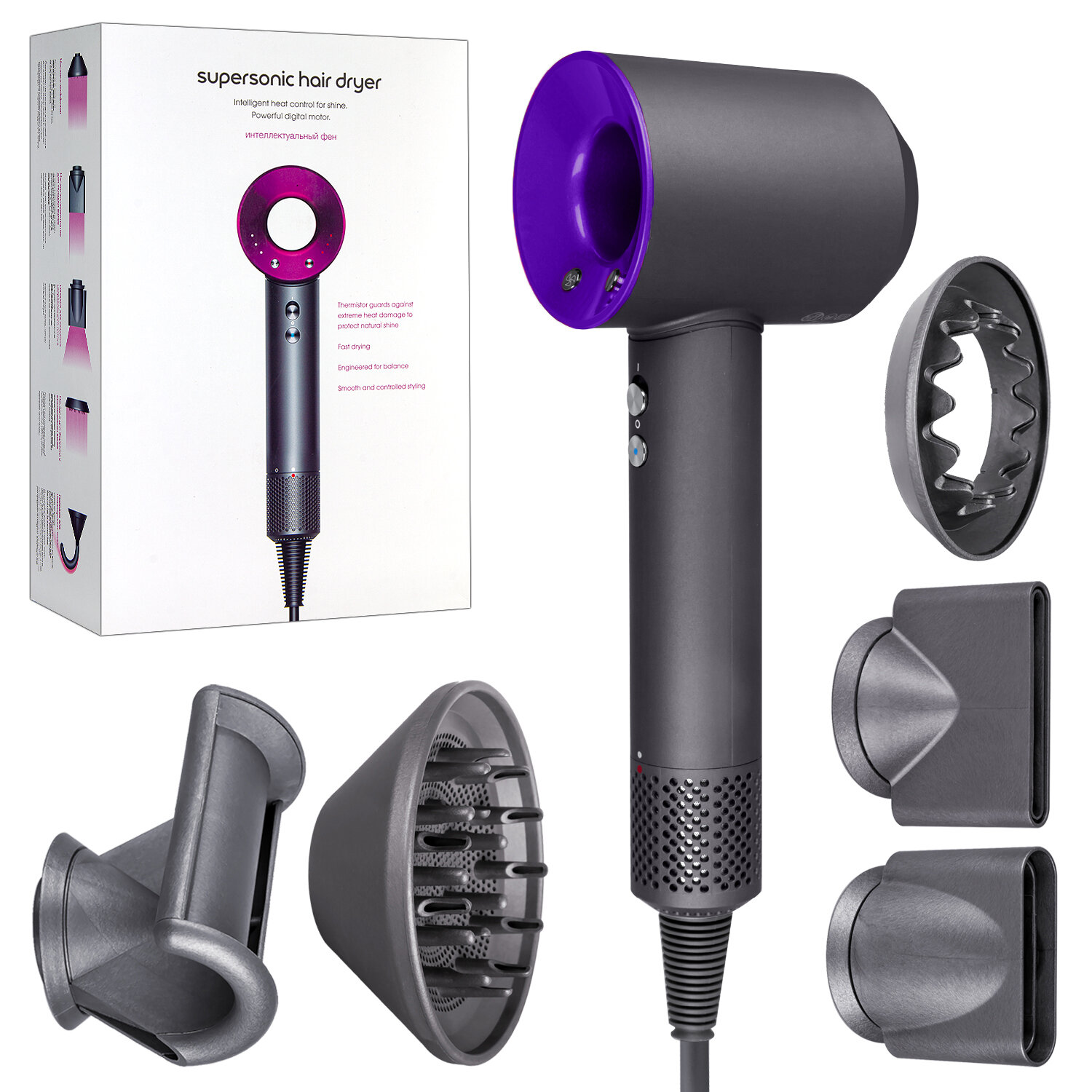 Фен для волос Xiaomi SenCiciMen Super Hair Dryer HD15 Purple