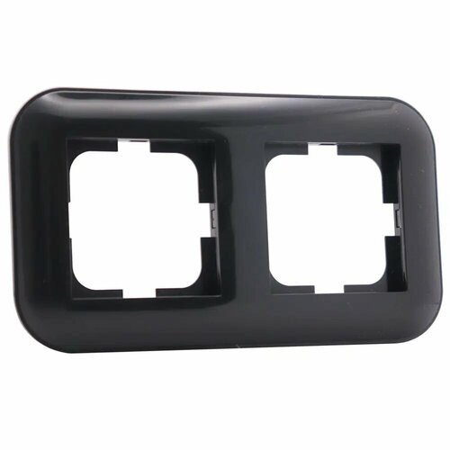 Рамка для розеток и выключателей Ovivo Loft 2 поста цвет черный